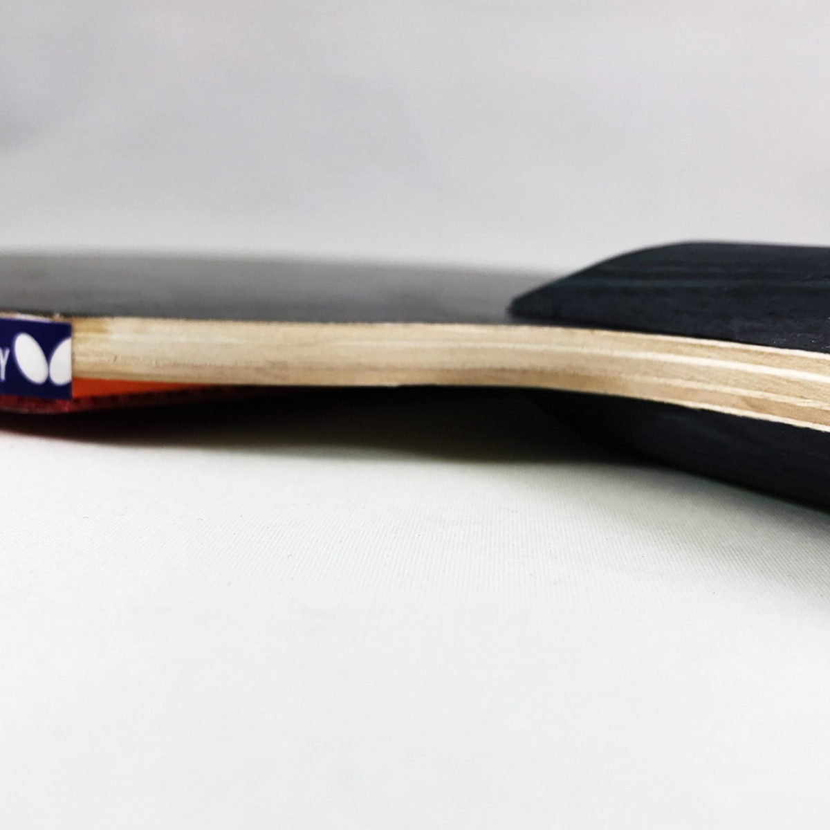 Butterfly RDJ CS-1 Penhold Racket: Side Profile of blade